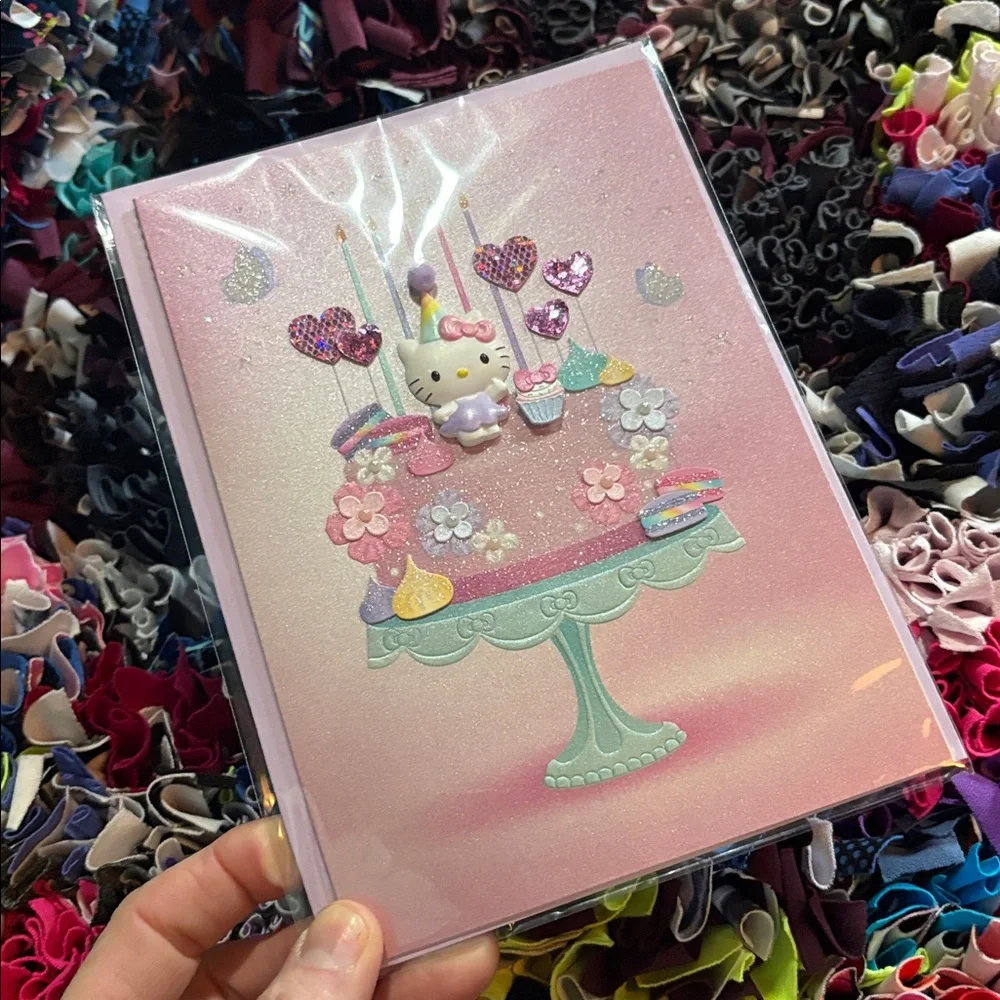 🆕American Greetings-Papyrus “Hello Kitty” 3D Birthday Card